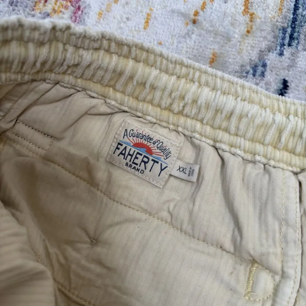Faherty Corduroy Shorts Yellow